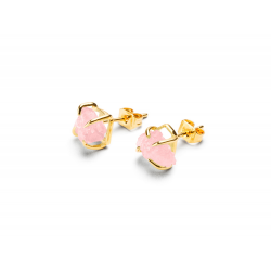 Boucles d'oreilles Quartz Rose